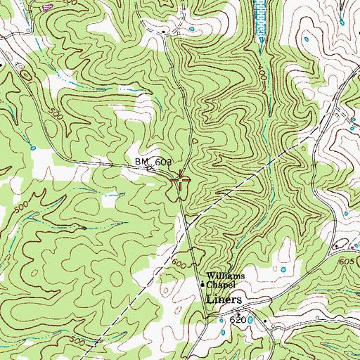 Topographic Map of Sailors Rest Church (historical), TN