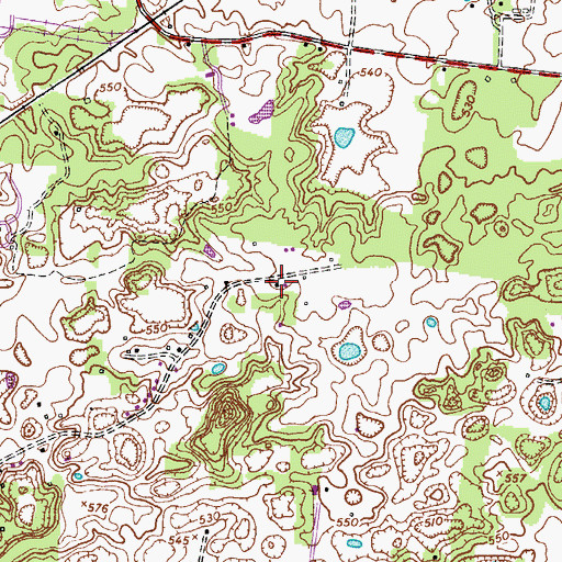 Topographic Map of Saint Bethlehem Civitan Sports Complex, TN