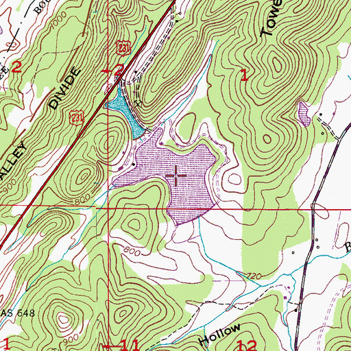 Topographic Map of Curtis Williams Lake, AL