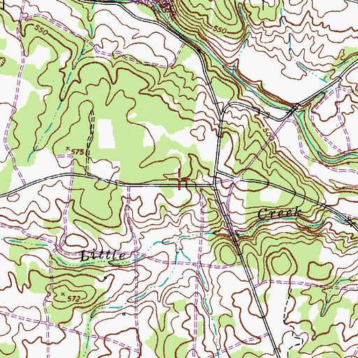Topographic Map of Sanctified Church (historical), TN