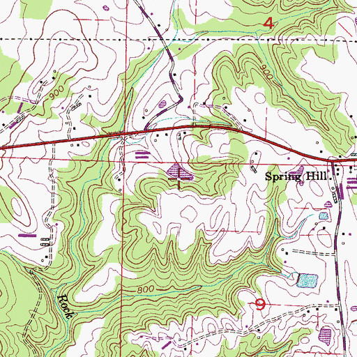 Topographic Map of Brown Pond Dam, AL