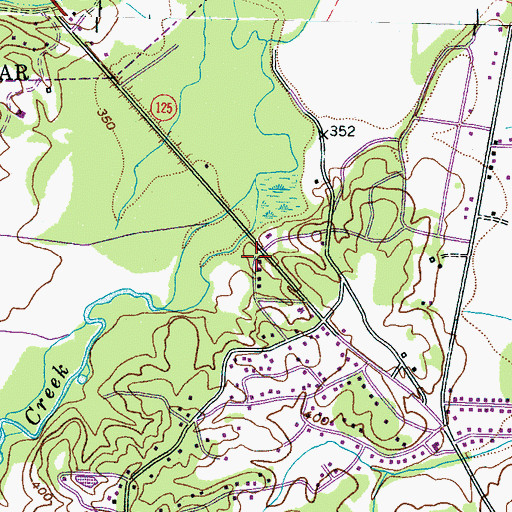 Topographic Map of Dixie Hills Baptist Church, TN