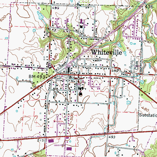 Topographic Map of First United Methodist Church, TN