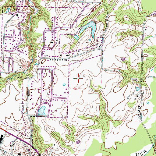 Topographic Map of Hardeman County Golf Course, TN