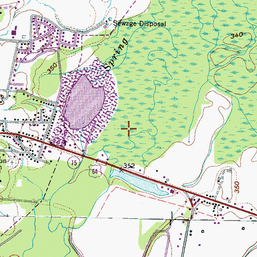 Topographic Map of Hardeman county Courthouse, TN