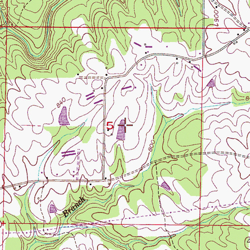 Topographic Map of Tommy Ege Dam, AL