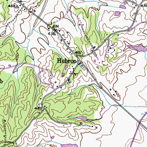 Topographic Map of Hebron School (historical), TN