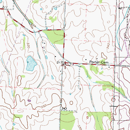 Topographic Map of Belmont School (historical), TN
