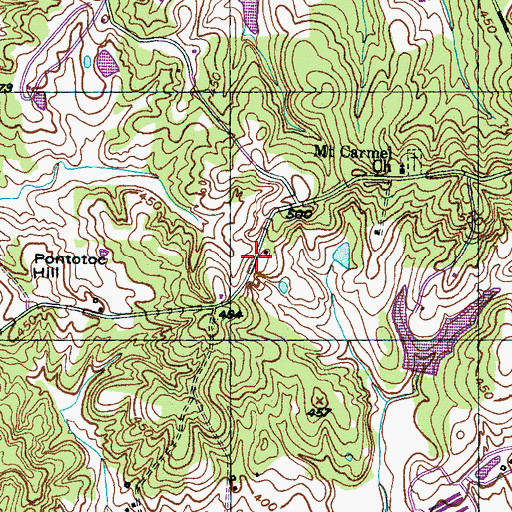 Topographic Map of Burns Shop (historical), TN