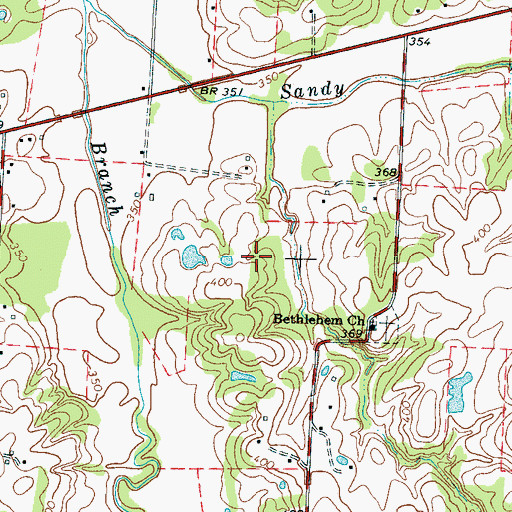 Topographic Map of Dickerson Church (historical), TN