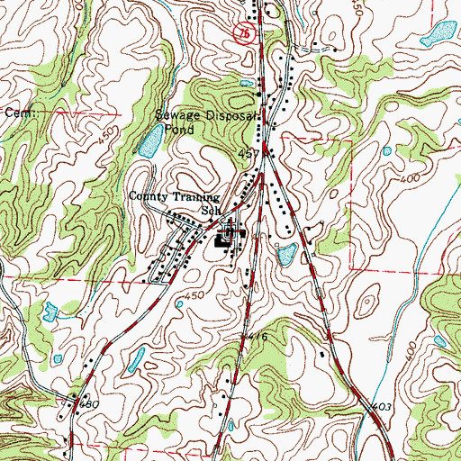 Topographic Map of Fayette County Training School (historical), TN