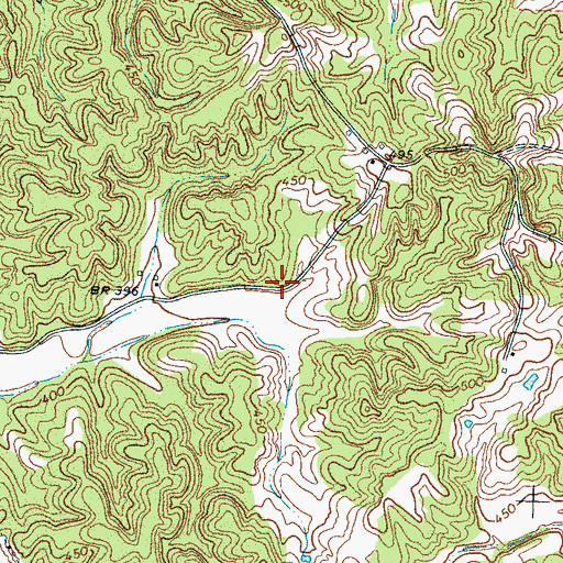 Topographic Map of Glover School (historical), TN