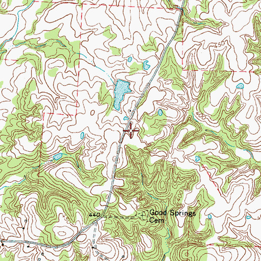 Topographic Map of Good Spring School (historical), TN