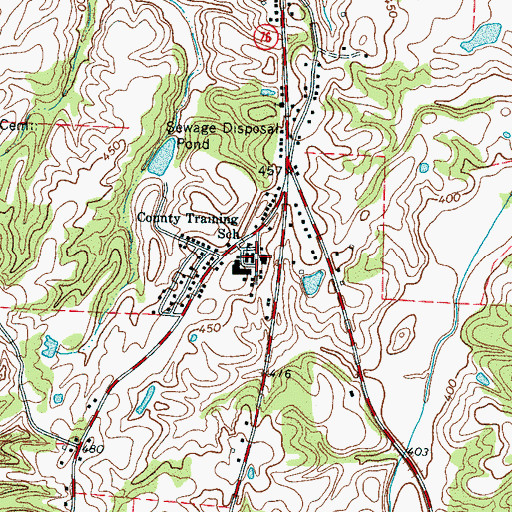 Topographic Map of Greenville College (historical), TN