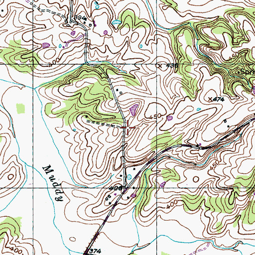 Topographic Map of Hilliard School (historical), TN
