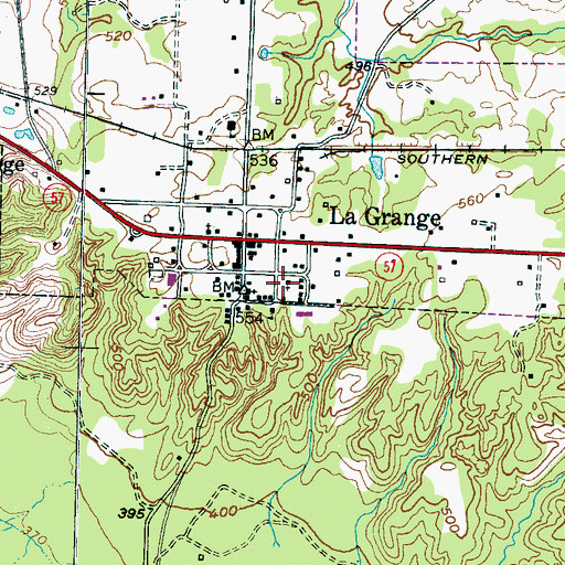 Topographic Map of Immanuel Episcopal Church, TN