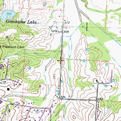 Topographic Map of Johnson School (historical), TN