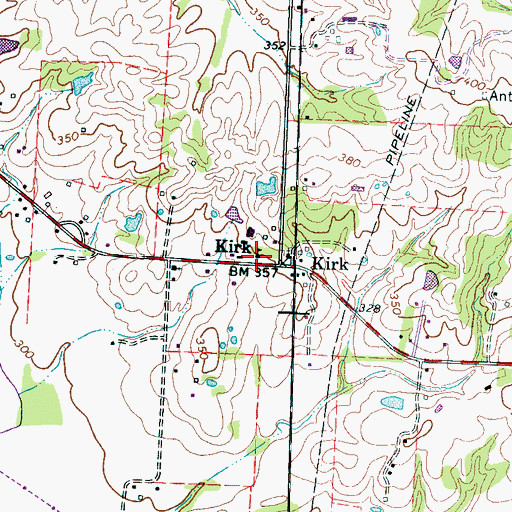 Topographic Map of Kirk School (historical), TN