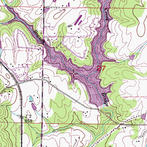 Topographic Map of George Lake, AL