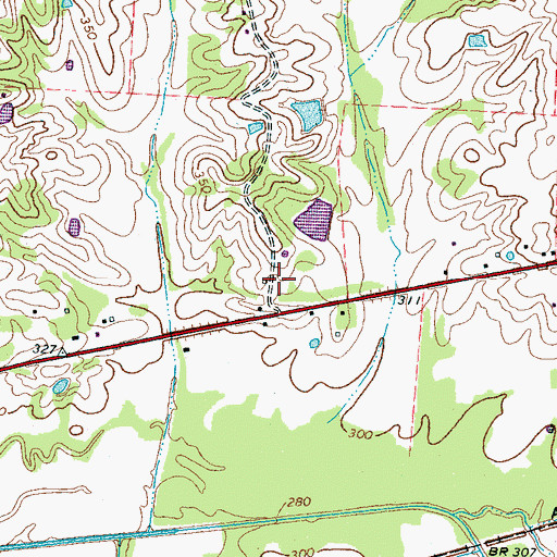 Topographic Map of Matthews School (historical), TN