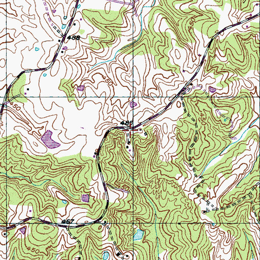 Topographic Map of Mission Church (historical), TN