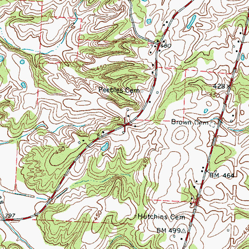 Topographic Map of Moses Hall (historical), TN