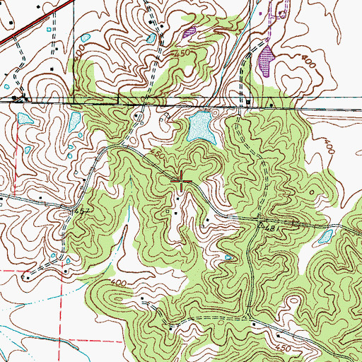 Topographic Map of Mount Lebanon Church (historical), TN