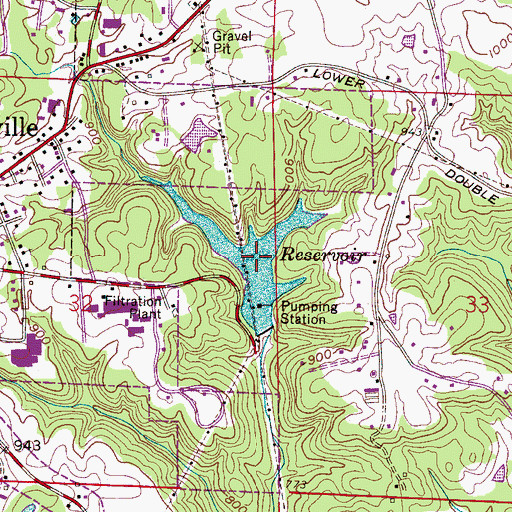 Topographic Map of Haleyville City Lake, AL
