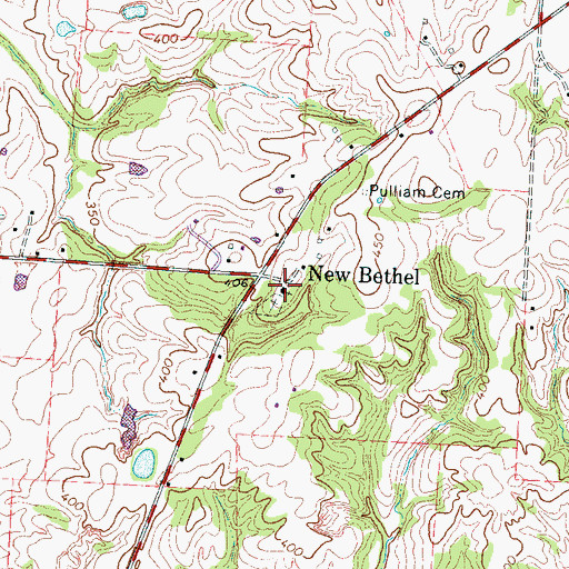 Topographic Map of New Bethel Church, TN