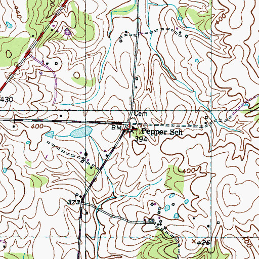 Topographic Map of Olive Church, TN