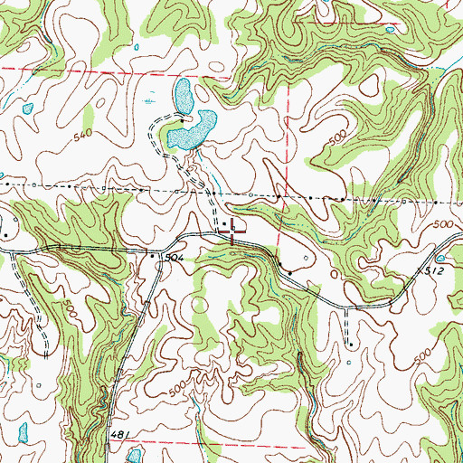 Topographic Map of Otis School (historical), TN