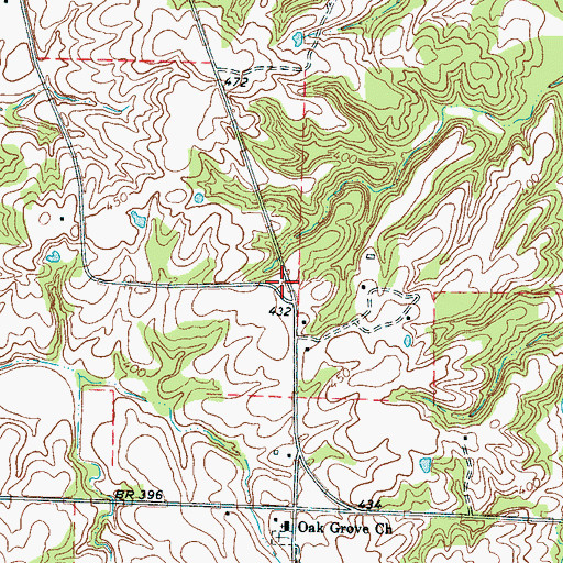 Topographic Map of Parr School (historical), TN