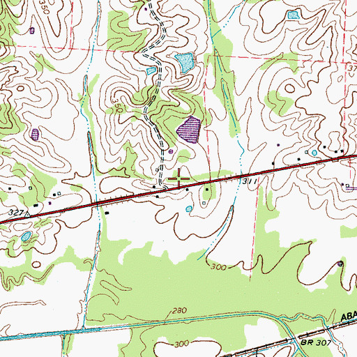 Topographic Map of Pilgrim Church (historical), TN