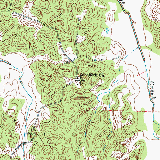 Topographic Map of Rehobeth Cemetery, TN