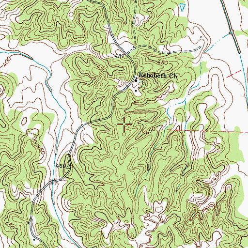 Topographic Map of Rehobeth School (historical), TN