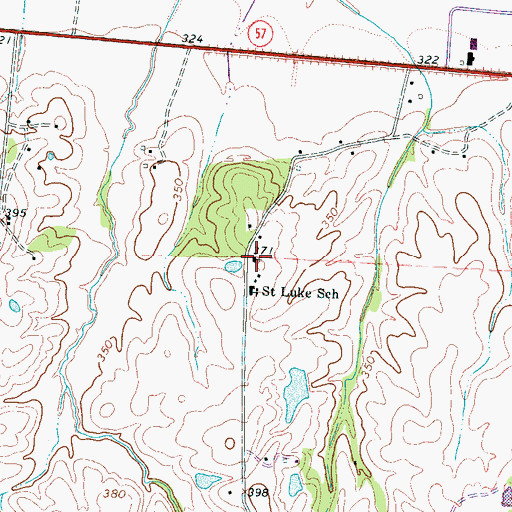 Topographic Map of Saint Luke Church, TN