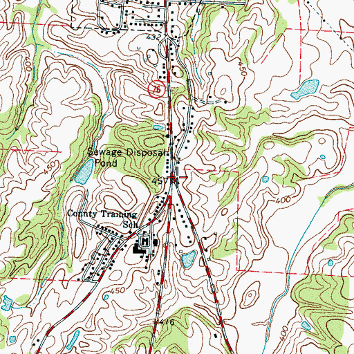 Topographic Map of Saint Mathews Church (historical), TN