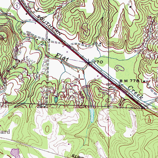 Topographic Map of Lehman Lake, AL