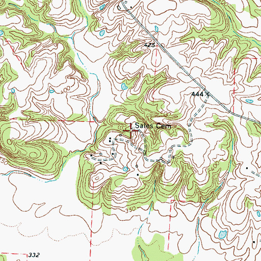 Topographic Map of Sales School (historical), TN