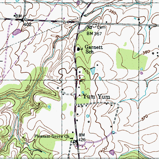 Topographic Map of Shiloh Church, TN