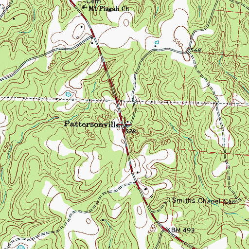 Topographic Map of Smith Chapel Church, TN