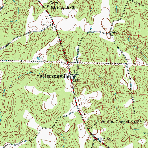 Topographic Map of Smith Chapel School (historical), TN