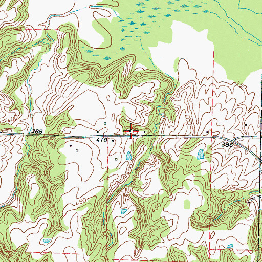 Topographic Map of Society Hall (historical), TN