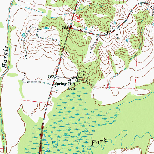 Topographic Map of Spring Hill Church, TN