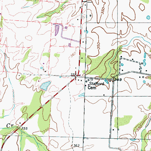 Topographic Map of Stevens Store (historical), TN