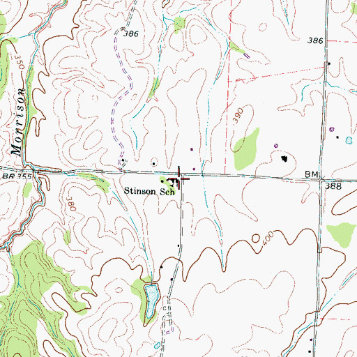 Topographic Map of Stinson Church, TN
