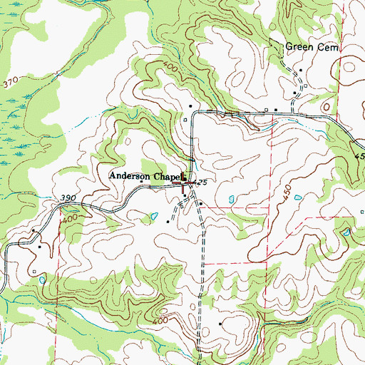 Topographic Map of Sunnyside School (historical), TN