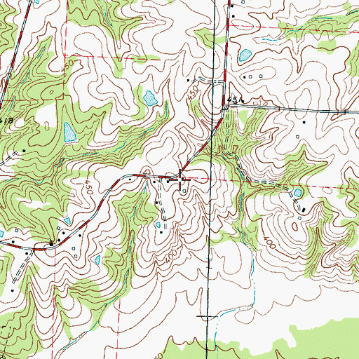 Topographic Map of Lucas Church (historical), TN