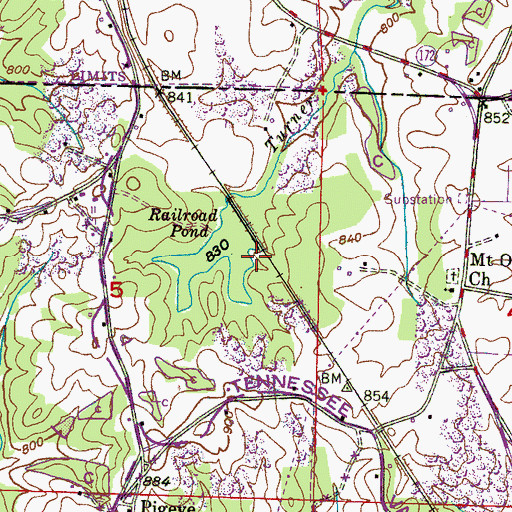 Topographic Map of Hodges Dam, AL