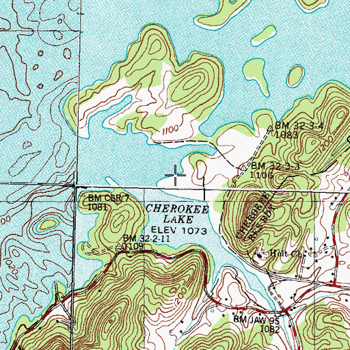 Topographic Map of Holt School (historical), TN